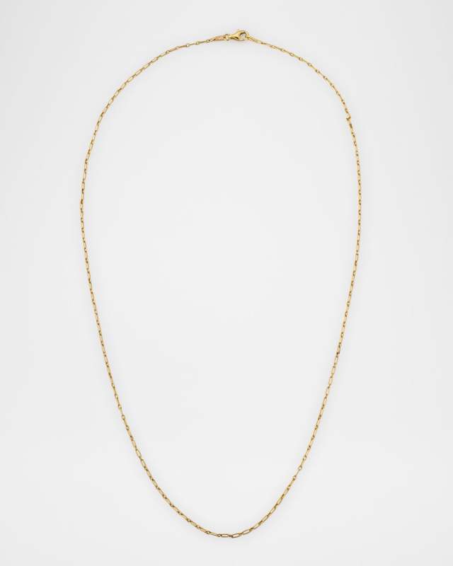 14K Yellow Gold 1.5mm Baby Link Chain Necklace, 20"L